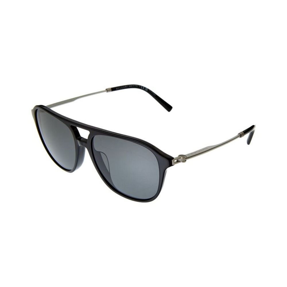 Bvlgari Men's Bv7038f 57Mm Polarized Sunglasses, Black